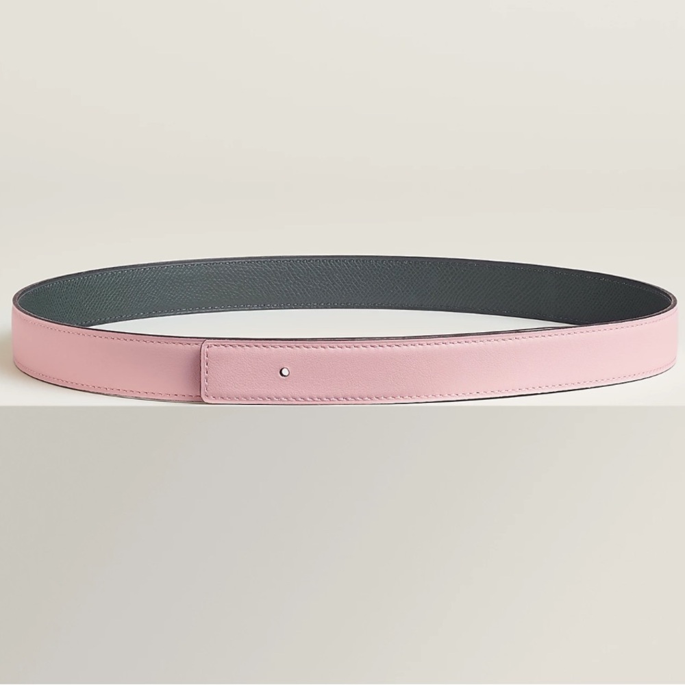 Hermes leather Rose Sakura strap 24 mm size 80